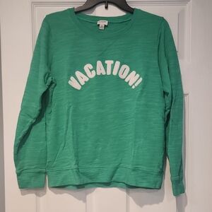 J. Crew Green Vacation Sweatshirt